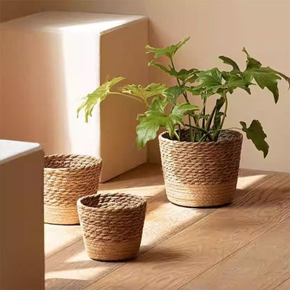 Cache pot en osier | Authentik - Le Château de la Déco