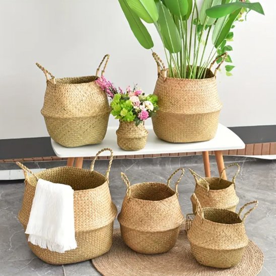 Cache pot en osier | Bohème Naturel - Le Château de la Déco