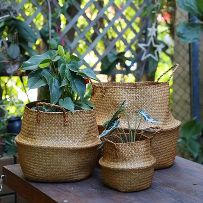 Cache pot en osier | Bohème Naturel - Le Château de la Déco
