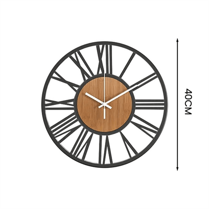 Grande Horloge Murale | Rustique Élégance - Le Château de la Déco