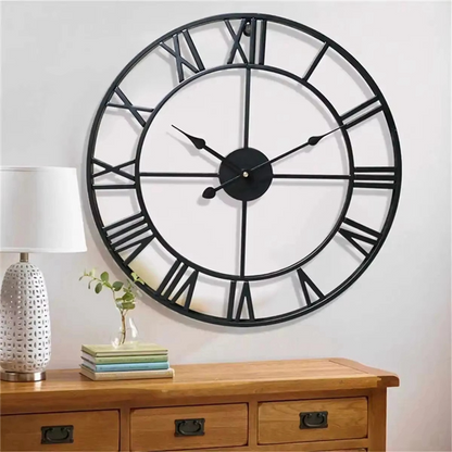 Horloge murale design | Forge d'époque noire fer bureau Le Château de la Déco