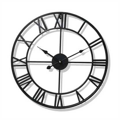 Horloge murale design | Forge d'époque noire fer Le Château de la Déco
