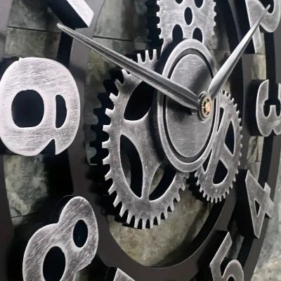 Horloge Murale - RetroWallClock™ - Argent - Le Château de la Déco