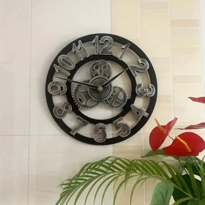Horloge Murale - RetroWallClock™ - Argent - Le Château de la Déco