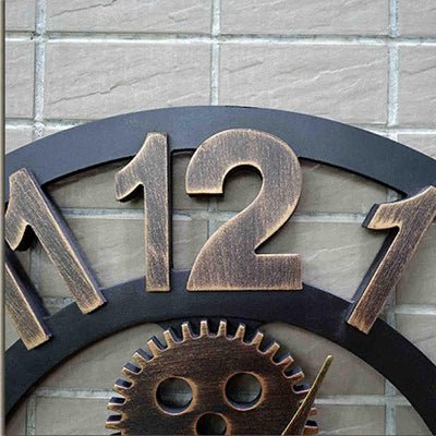Horloge Murale - RetroWallClock™ - Bronze - Le Château de la Déco
