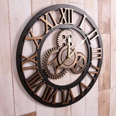 Horloge Murale - RetroWallClock™ - Bronze Romain - Le Château de la Déco