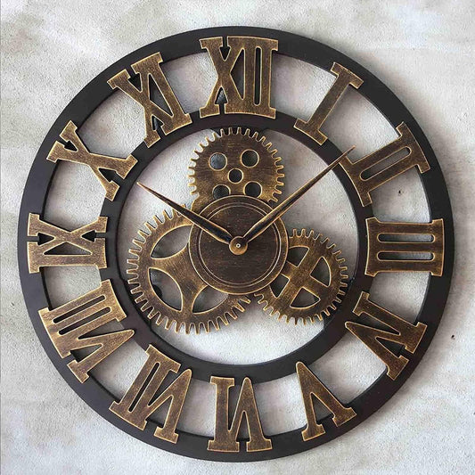 Horloge Murale - RetroWallClock™ - Bronze Romain - Le Château de la Déco