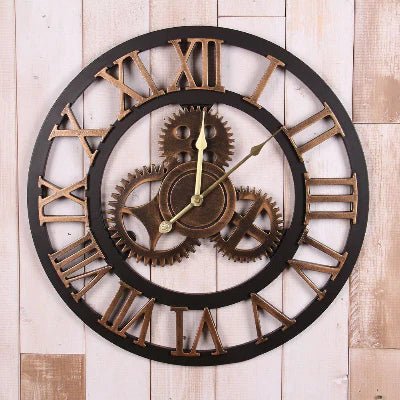Horloge Murale - RetroWallClock™ - Bronze Romain - Le Château de la Déco
