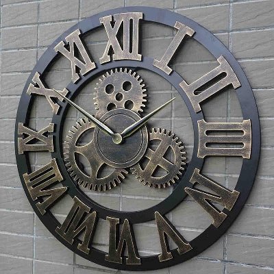 Horloge Murale - RetroWallClock™ - Bronze Romain - Le Château de la Déco