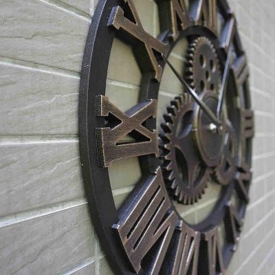 Horloge Murale - RetroWallClock™ - Bronze Romain - Le Château de la Déco