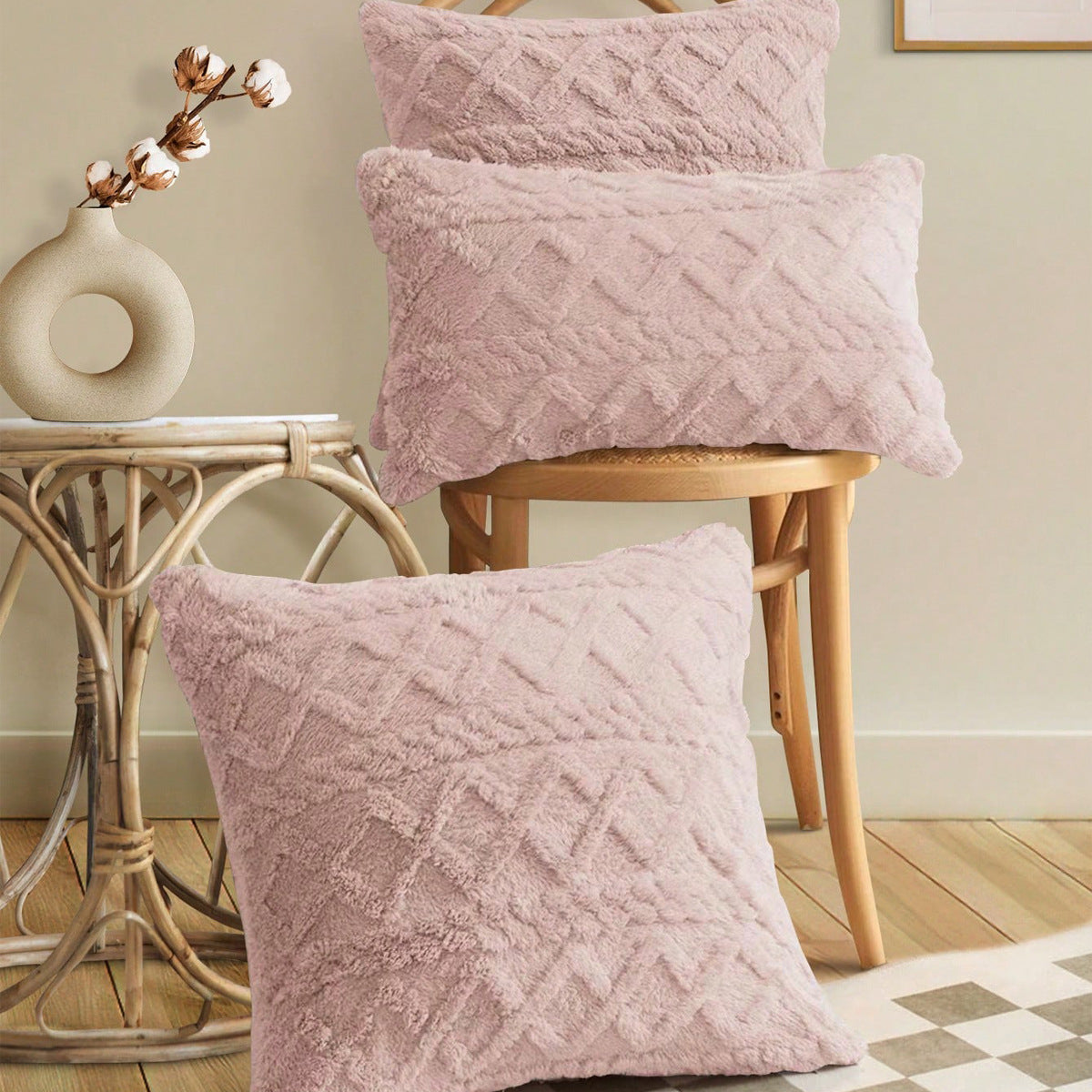 Housse coussin | Élégance Durable rose Le Château de la Déco