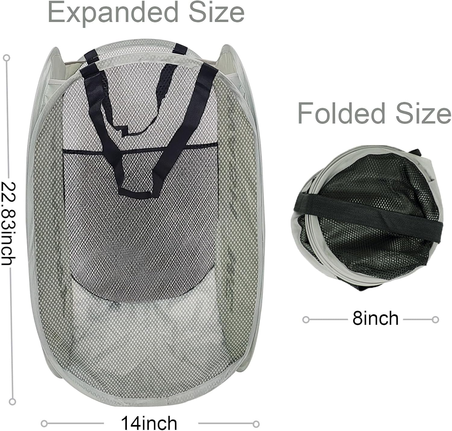 Panier à linge | Design Élégance gris