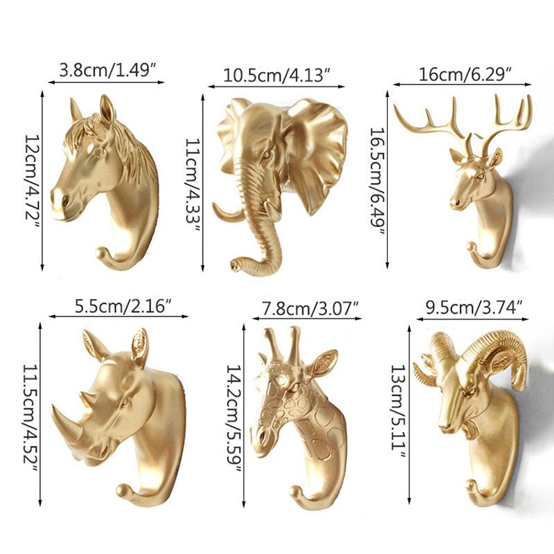 Porte manteau mural | Safari Gold - Le Château de la Déco